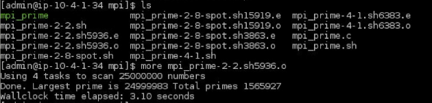 ccq job status output in homedir